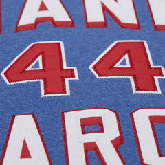 MLB Hank Aaron Atlanta Braves Mitchell & Ness Legends Collection Vintage Logo Fleece Name & Number Pullover Sweatshirt