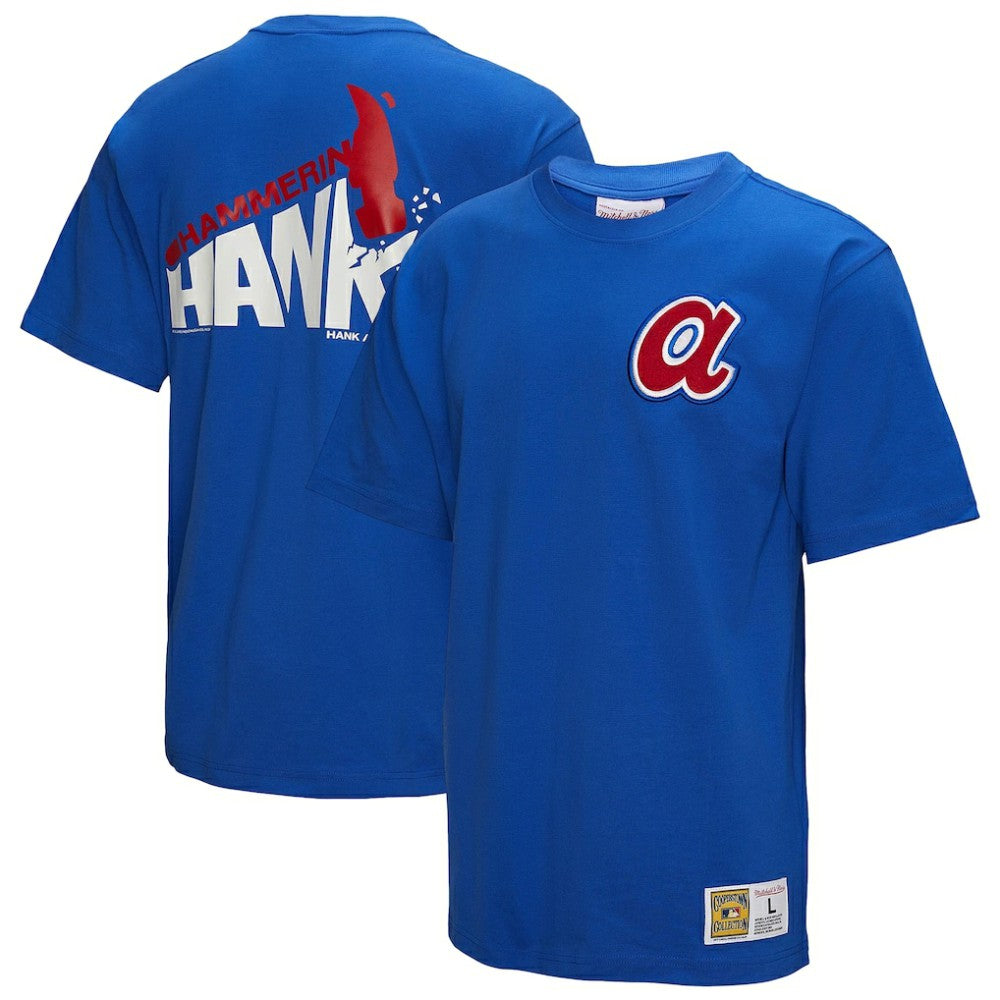 MLB Hank Aaron Atlanta Braves Mitchell & Ness Legends Collection Vintage Logo T-Shirt