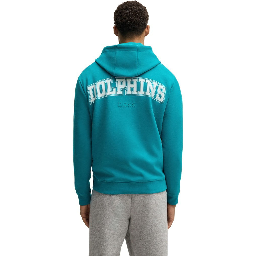 Hugo Boss Unisex Woodson Tri-Blend Hoodie - Miami Dolphins