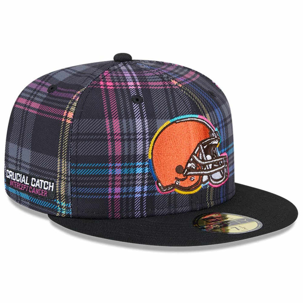 2024 NFL Crucial Catch Plaid 59FIFTY Fitted Hat - Cleveland Browns