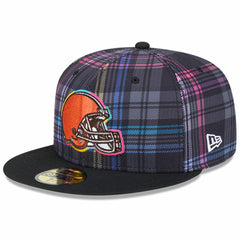 2024 NFL Crucial Catch Plaid 59FIFTY Fitted Hat - Cleveland Browns
