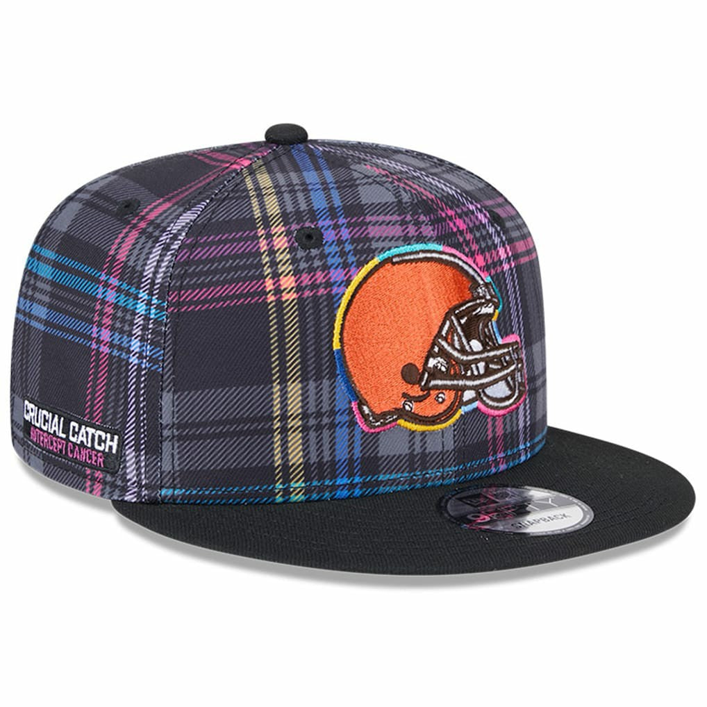 2024 NFL Crucial Catch Plaid 9FIFTY Snapback Hat - Cleveland Browns