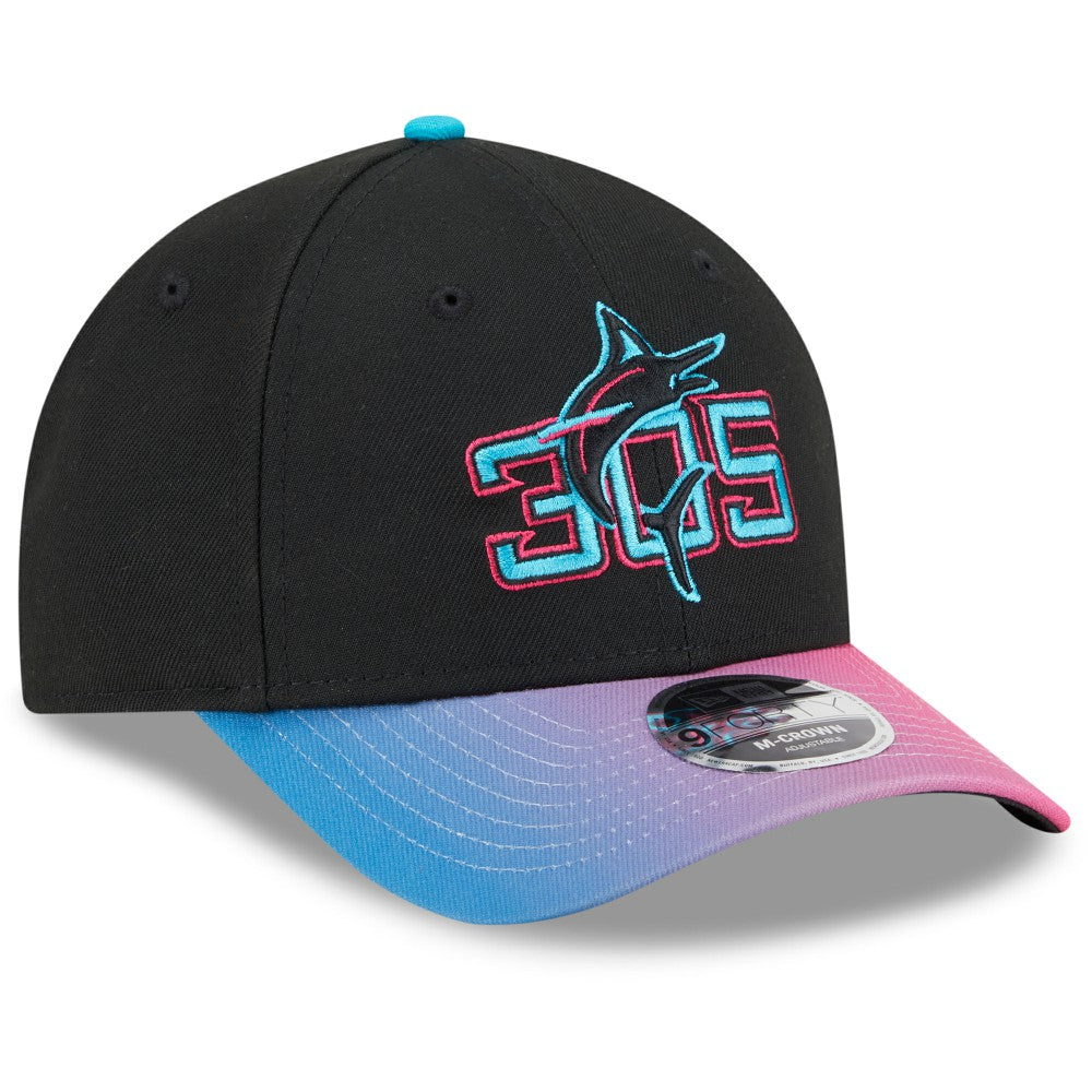 MLB Miami Marlins New Era 2025 City Connect 9FORTY M-Crown Adjustable Hat