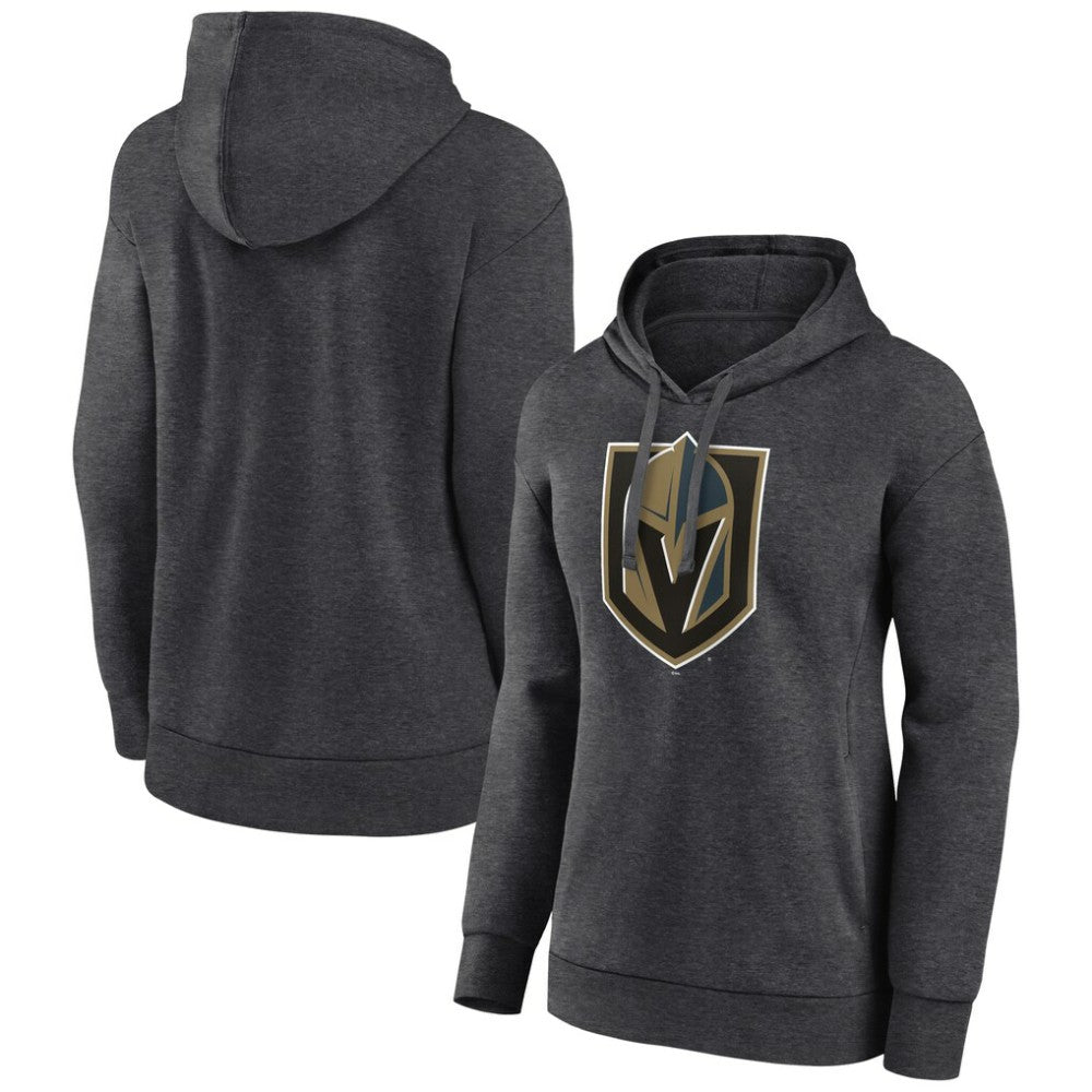 NHL Charcoal Vegas Golden Knights Women's Primary Logo Pullover Hoodie