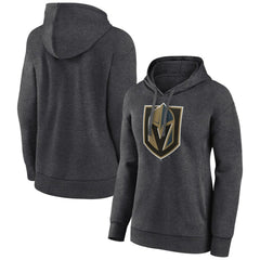 NHL Charcoal Vegas Golden Knights Women's Primary Logo Pullover Hoodie