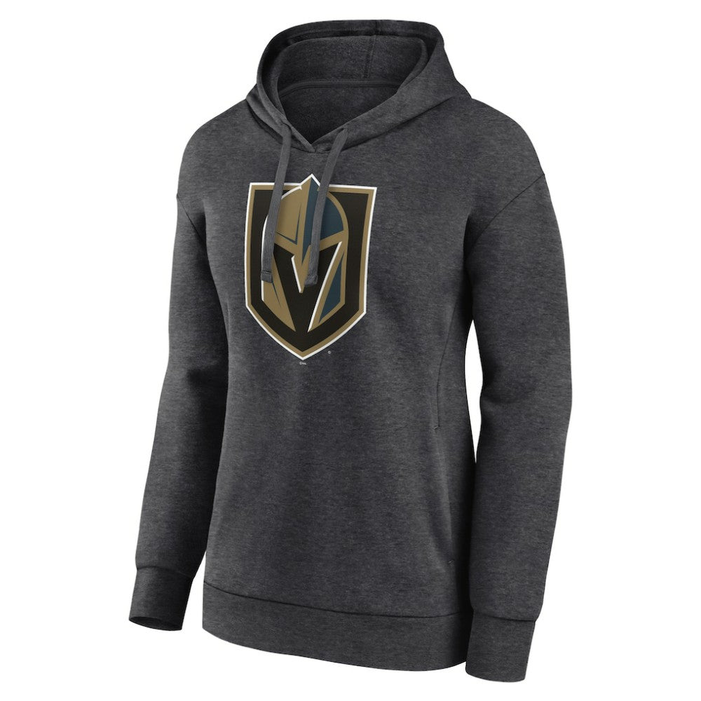 NHL Charcoal Vegas Golden Knights Women's Primary Logo Pullover Hoodie