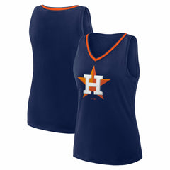 MLB Houston Astros Logo Athletic Women's Stellar Win V-Neck Tank Top