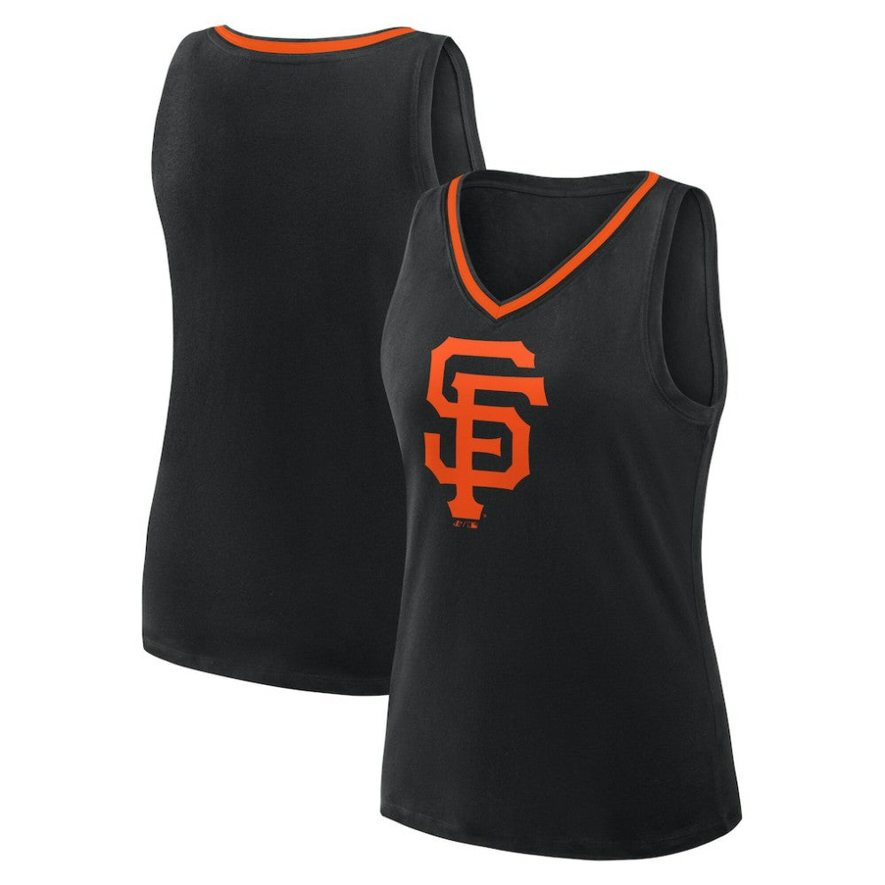 MLB San Francisco Giants Logo Athletic Women's Stellar Win V-Neck Tank Top