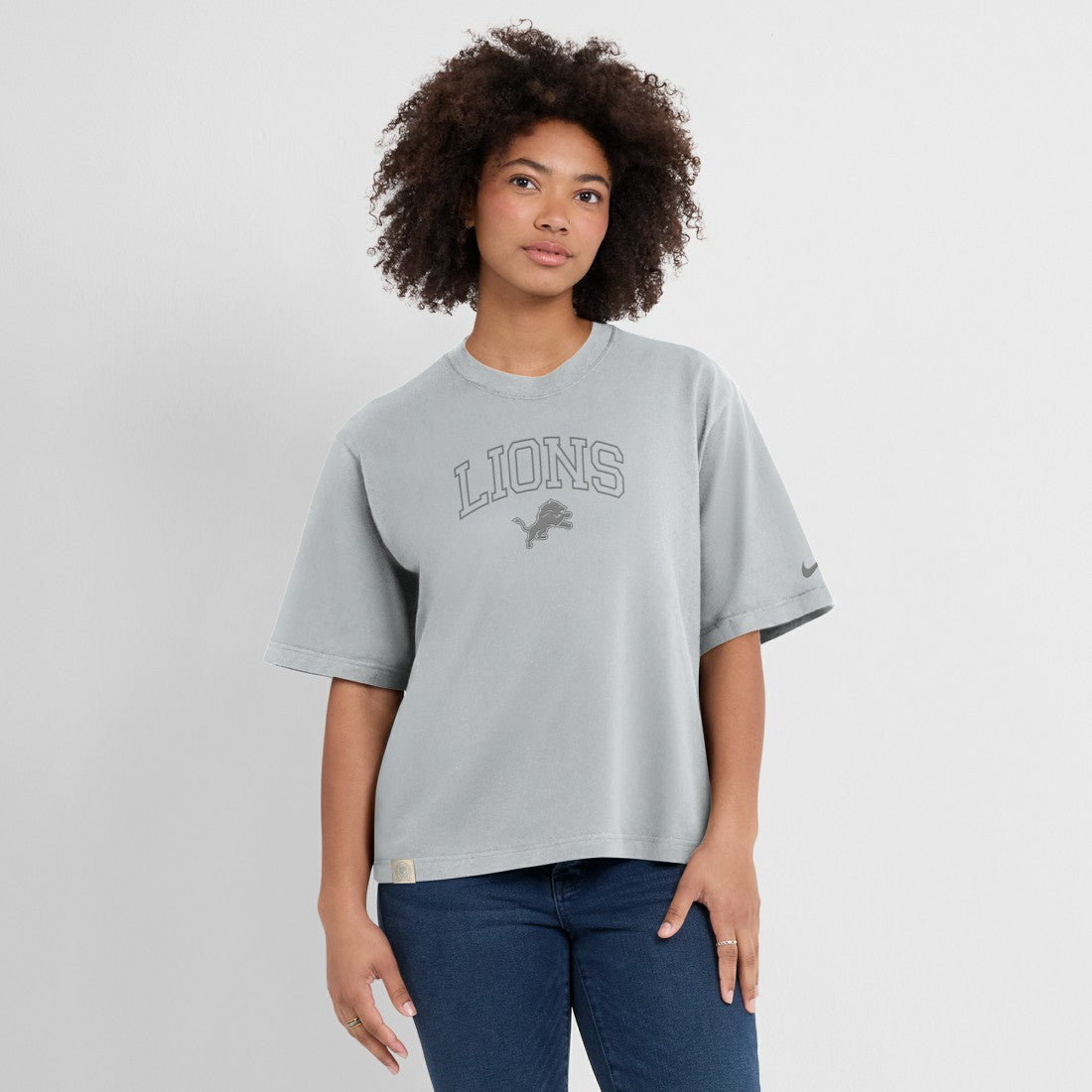 Women's Glory Arch Boxy T-Shirt - Detroit Lions