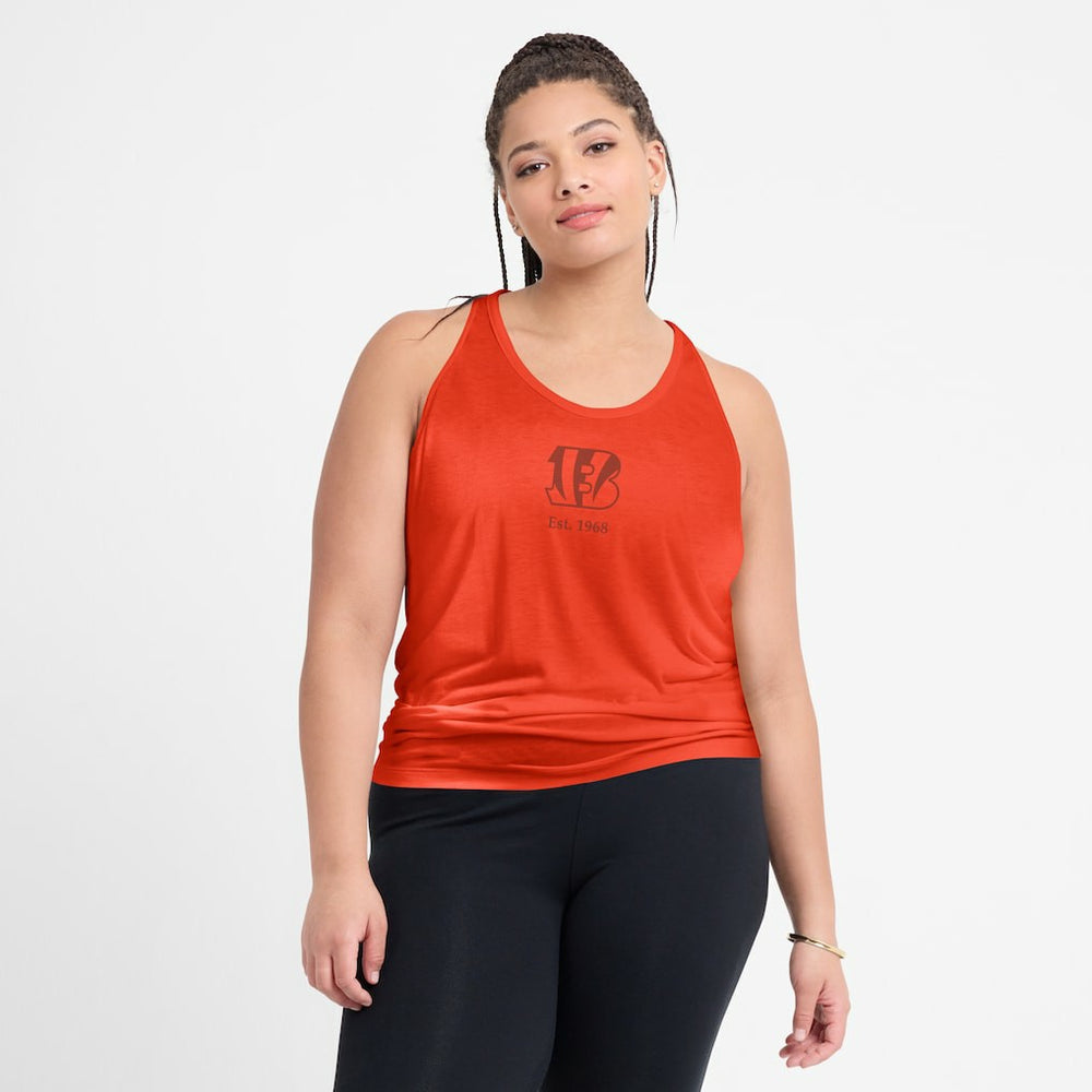 Women's Glory Open-Back Crisscross Dri-FIT Tank Top - Cincinnati Bengals
