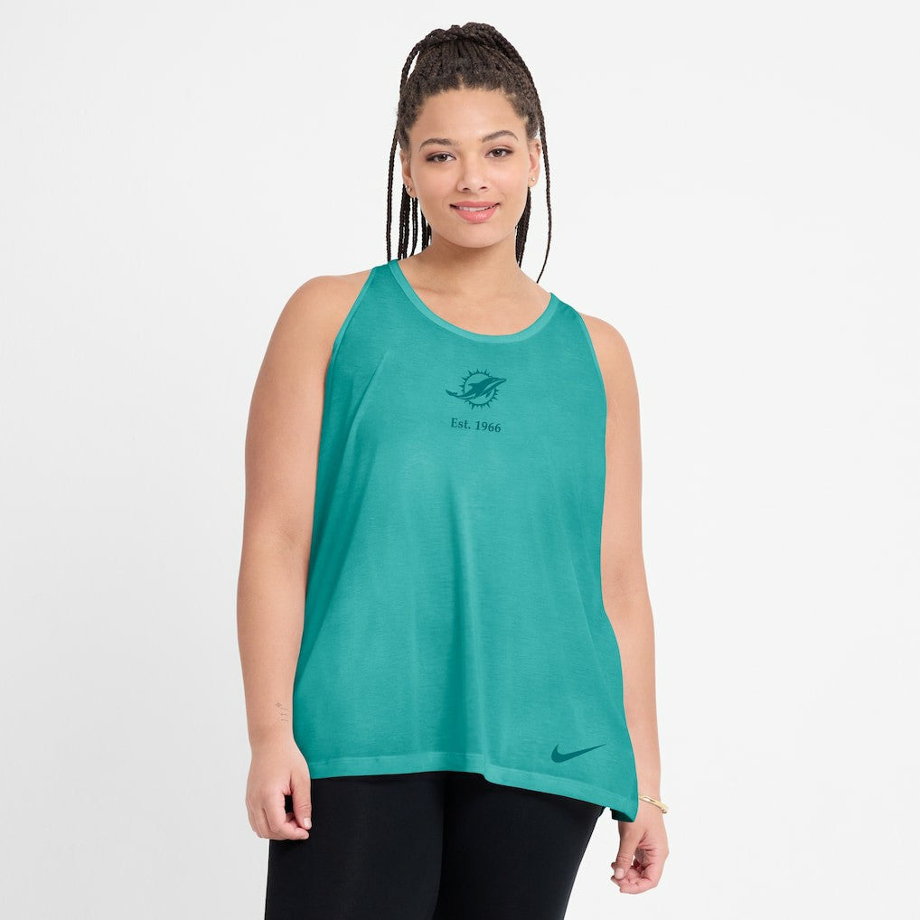 Women's Glory Open-Back Crisscross Dri-FIT Tank Top - Miami Dolphins