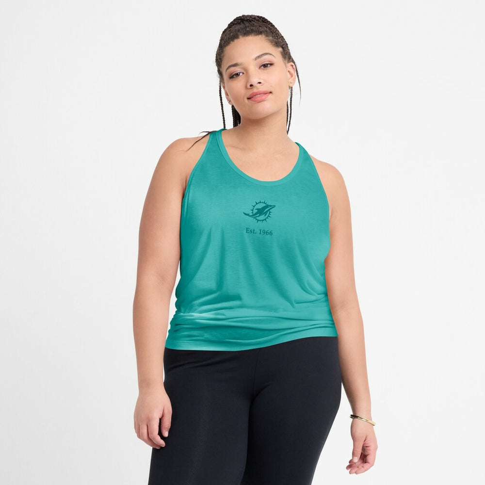 Women's Glory Open-Back Crisscross Dri-FIT Tank Top - Miami Dolphins