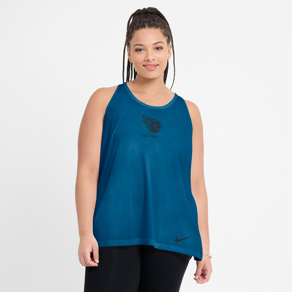 Women's Glory Open-Back Crisscross Dri-FIT Tank Top - Tennessee Titans