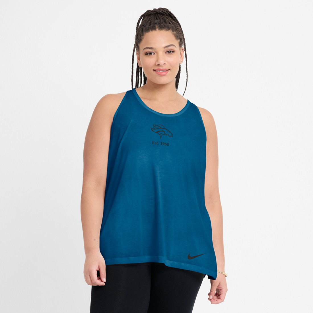 Women's Glory Open-Back Crisscross Dri-FIT Tank Top - Denver Broncos