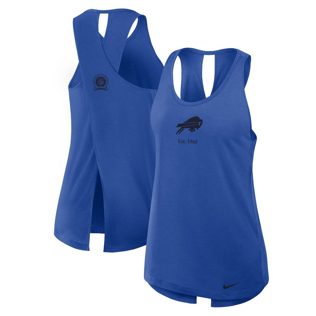Women's Glory Open-Back Crisscross Dri-FIT Tank Top - Buffalo Bills