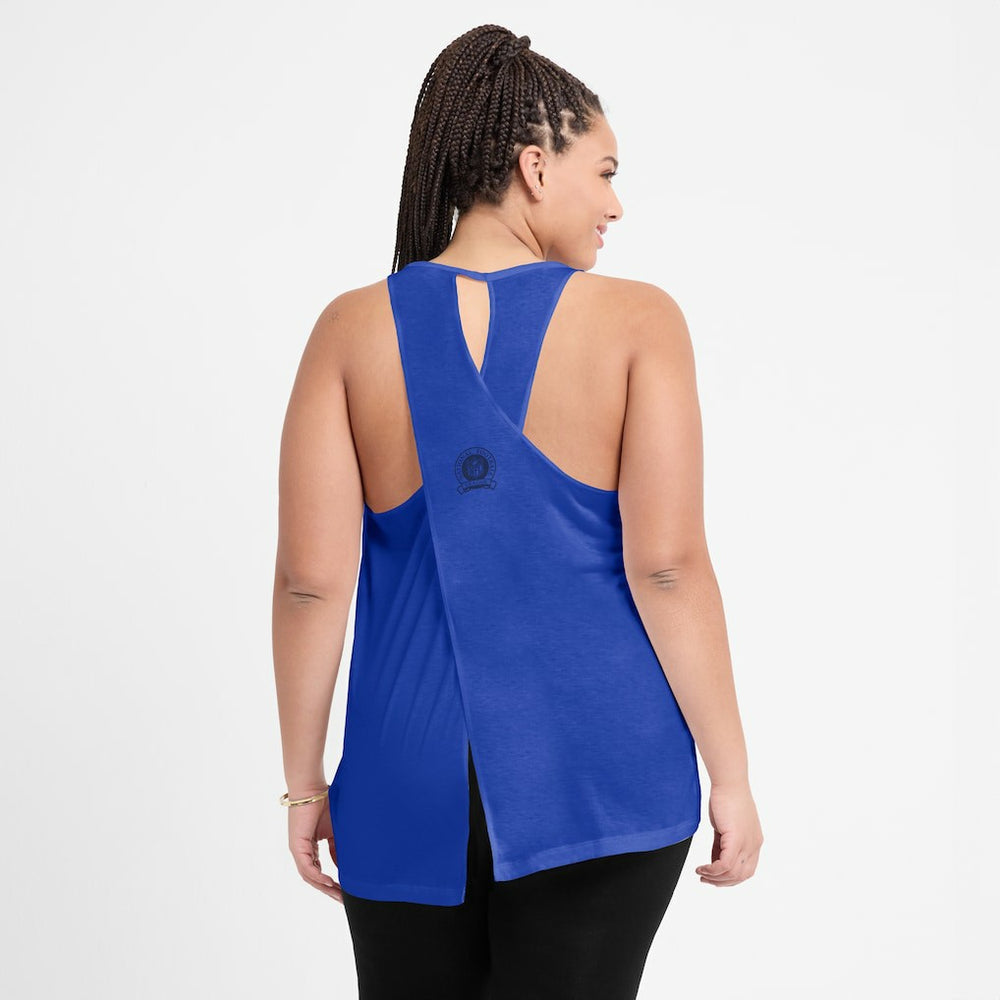 Women's Glory Open-Back Crisscross Dri-FIT Tank Top - Los Angeles Rams