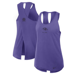Women's Glory Open-Back Crisscross Dri-FIT Tank Top - Baltimore Ravens
