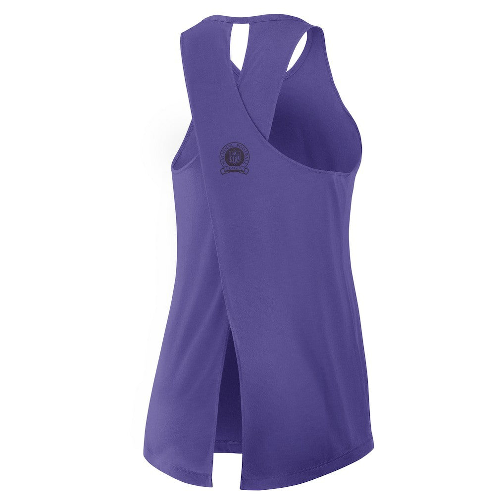 Women's Glory Open-Back Crisscross Dri-FIT Tank Top - Baltimore Ravens