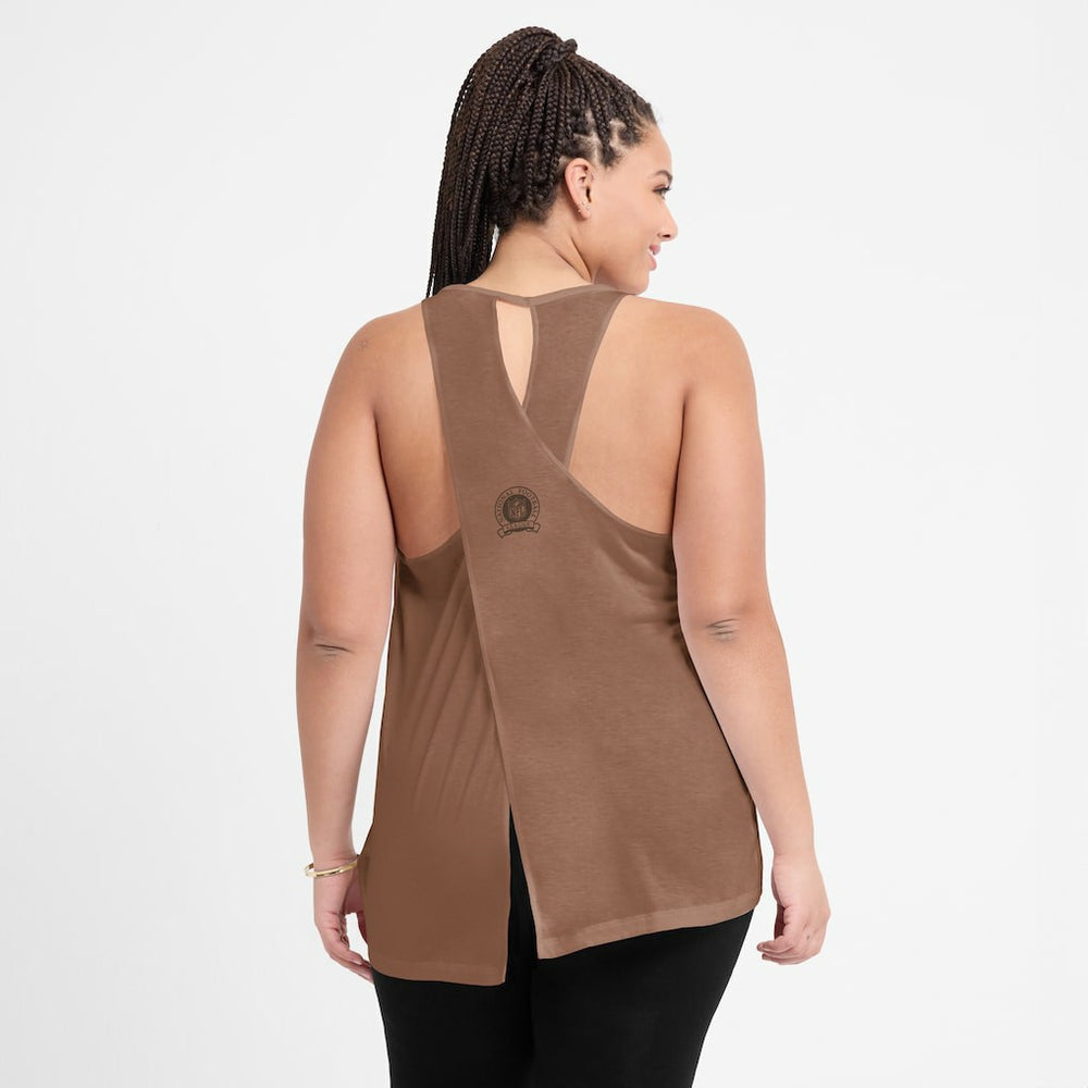 Women's Glory Open-Back Crisscross Dri-FIT Tank Top - Cleveland Browns