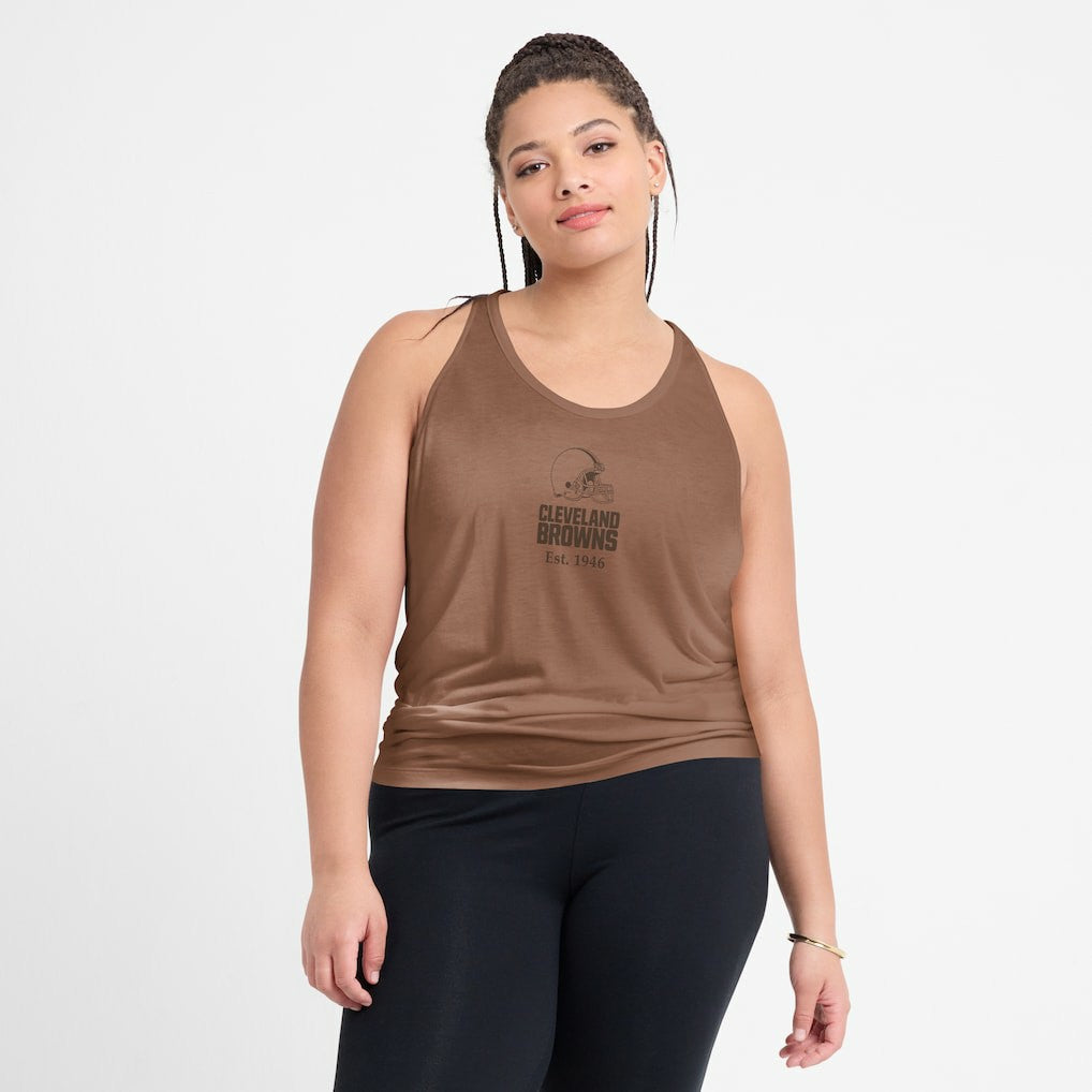 Women's Glory Open-Back Crisscross Dri-FIT Tank Top - Cleveland Browns
