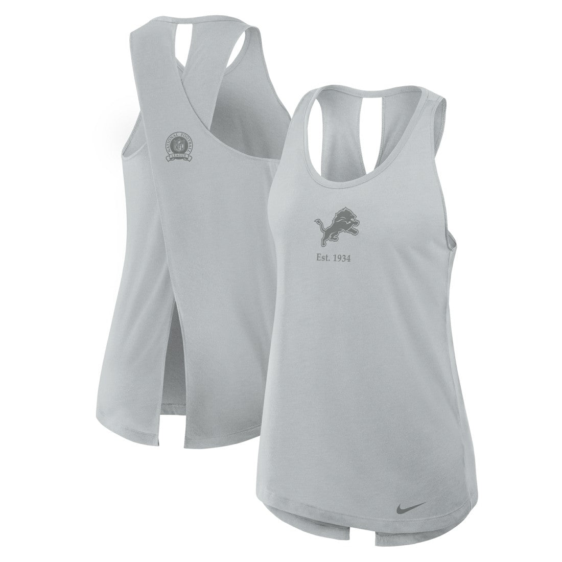 Women's Glory Open-Back Crisscross Dri-FIT Tank Top - Detroit Lions
