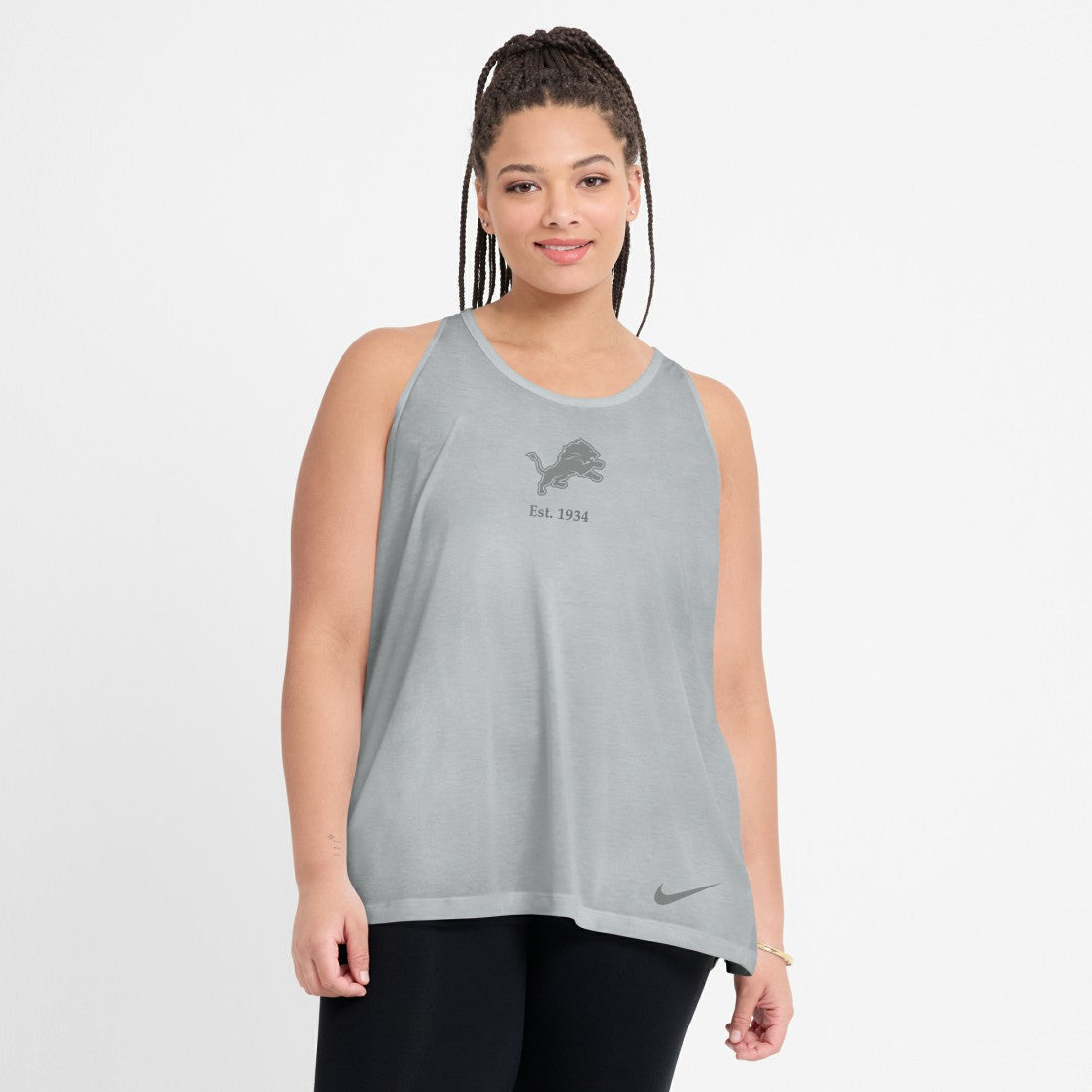 Women's Glory Open-Back Crisscross Dri-FIT Tank Top - Detroit Lions