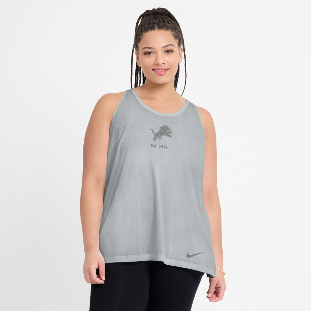 Women's Glory Open-Back Crisscross Dri-FIT Tank Top - Detroit Lions