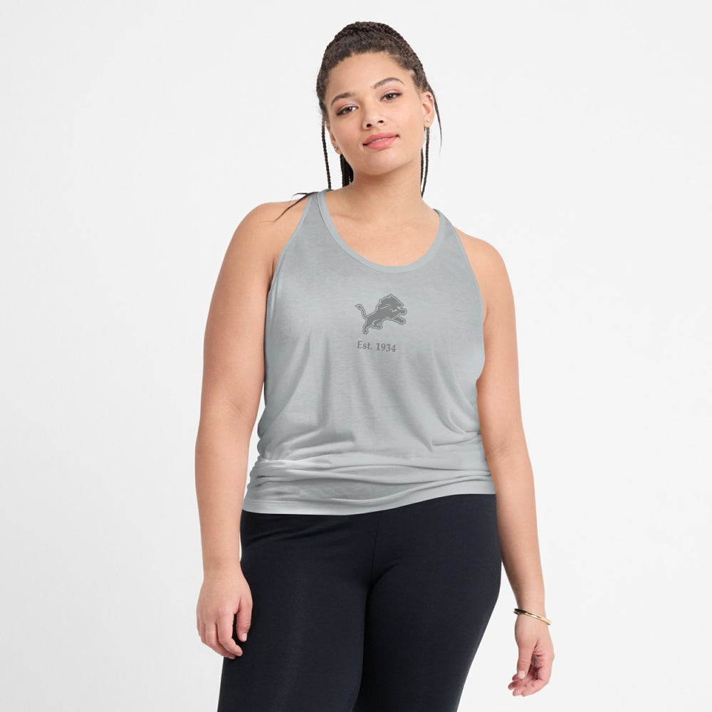 Women's Glory Open-Back Crisscross Dri-FIT Tank Top - Detroit Lions
