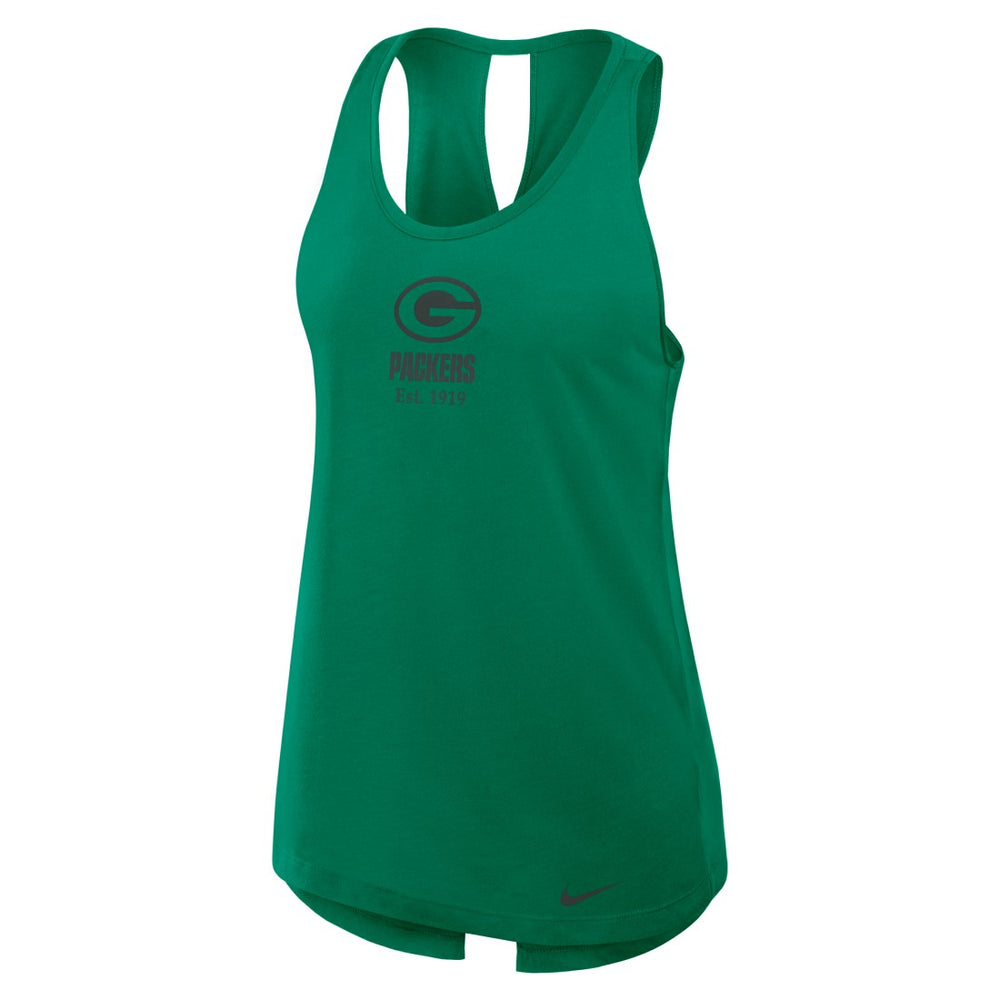 Women's Glory Open-Back Crisscross Dri-FIT Tank Top - Green Bay Packers