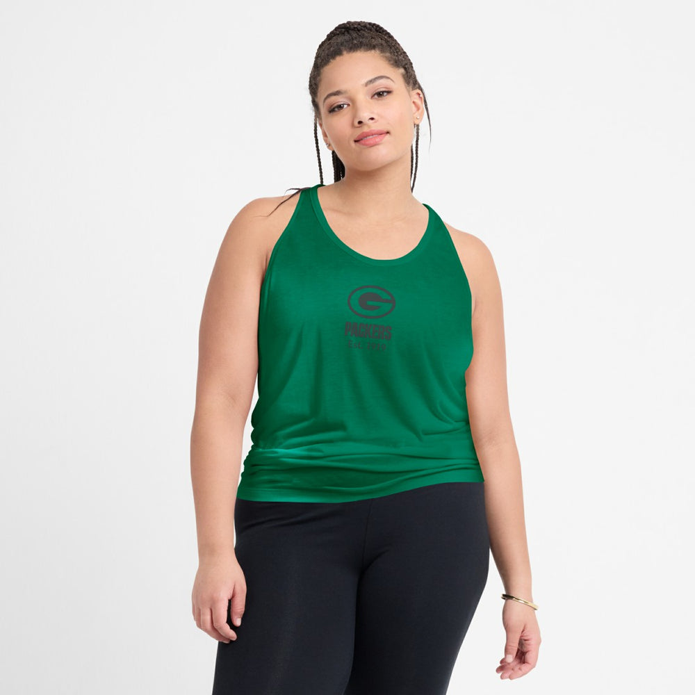 Women's Glory Open-Back Crisscross Dri-FIT Tank Top - Green Bay Packers