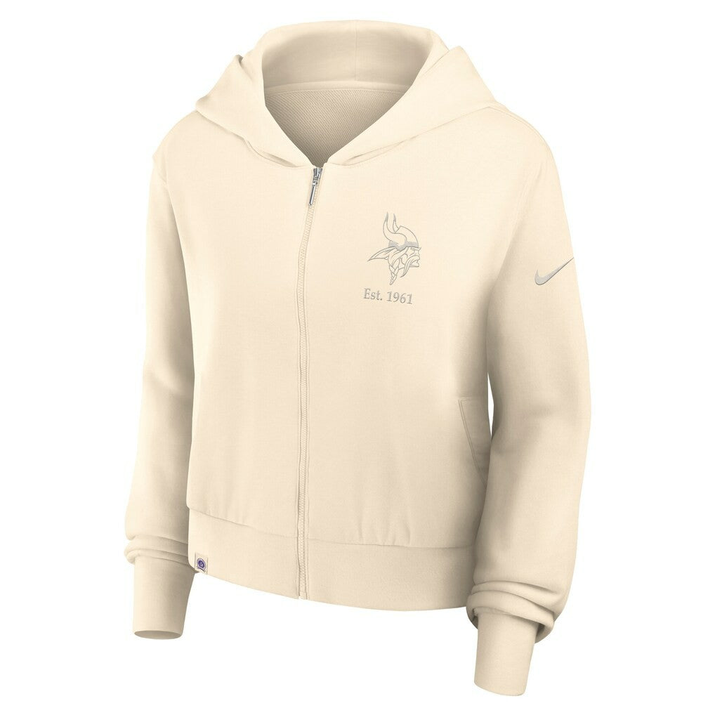 Women's Glory Cropped Full-Zip Hoodie - Minnesota Vikings