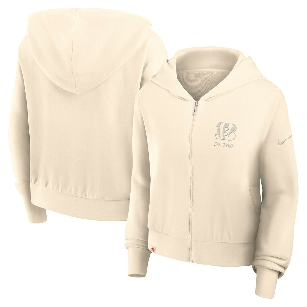 Women's Glory Cropped Full-Zip Hoodie - Cincinnati Bengals