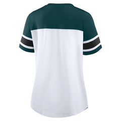 Women's Athena Rhinestone Lace-Up V-Neck T-Shirt - Philadelphia Eagles