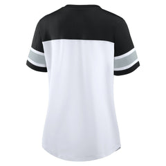 Women's Athena Lace-Up V-Neck T-Shirt - Las Vegas Raiders