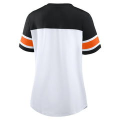 Women's Athena Rhinestone Lace-Up V-Neck T-Shirt - Cincinnati Bengals