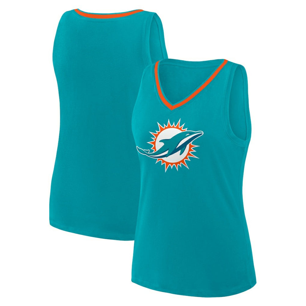 Logo Athletic Women's Stellar Win V-Neck Tank Top - Miami Dolphins