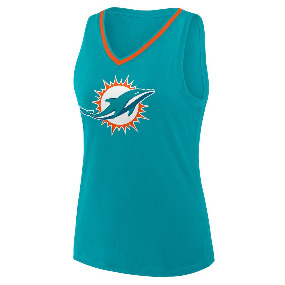 Logo Athletic Women's Stellar Win V-Neck Tank Top - Miami Dolphins