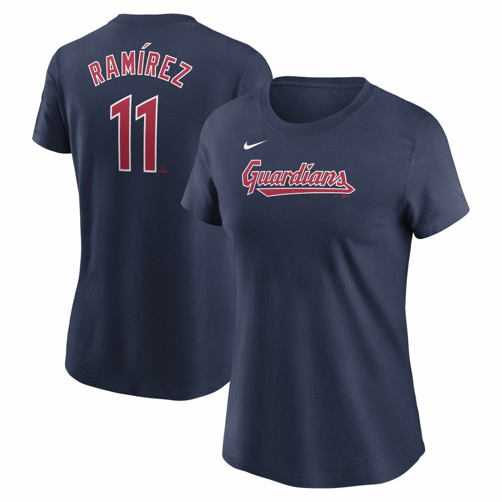 MLB José Ramírez Cleveland Guardians Nike Women's Cooperstown Collection Fuse Name & Number T-Shirt