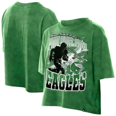 Women's Cropped Boxy Sport Classics Mineral Wash T-Shirt - Philadelphia Eagles