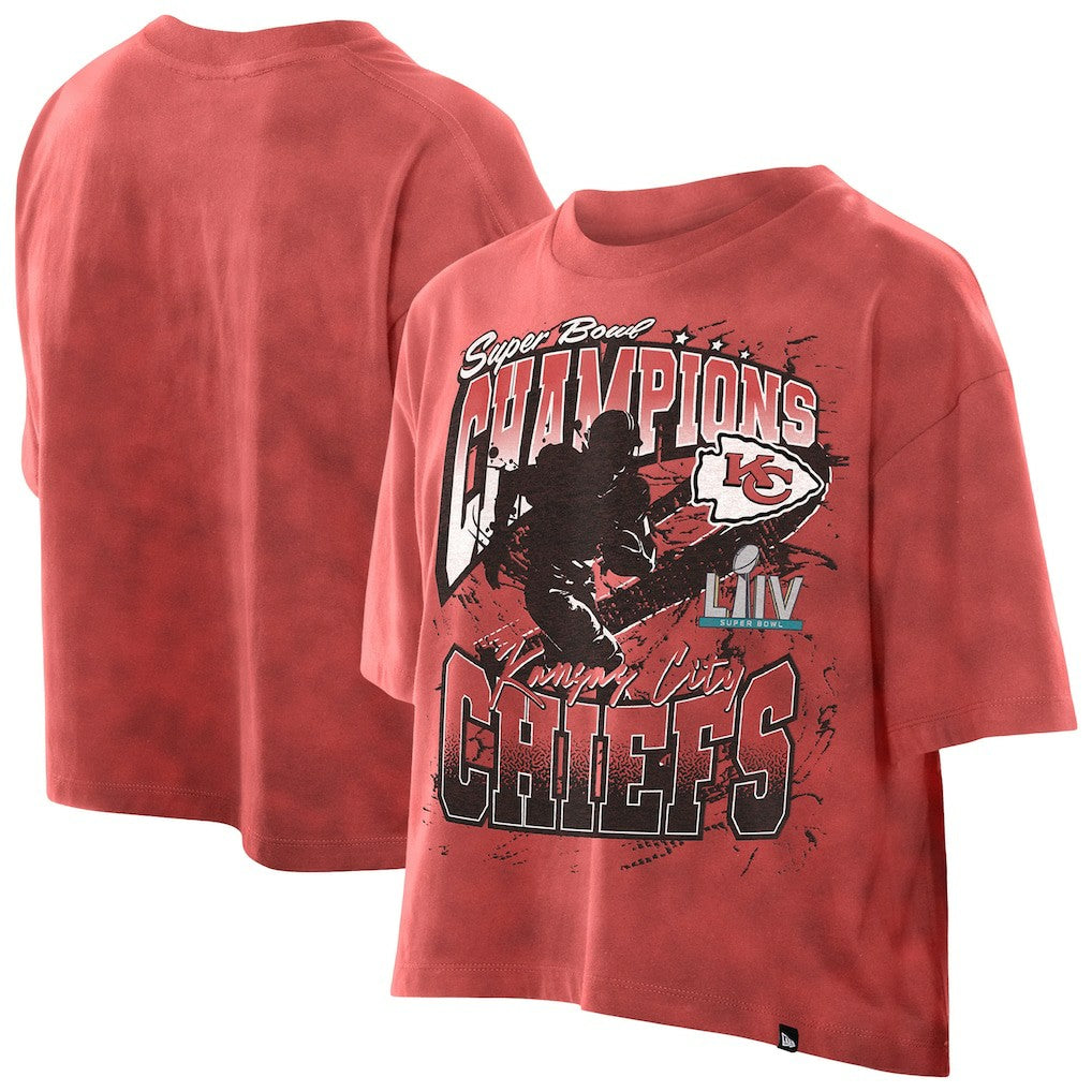 Women's Cropped Boxy Sport Classics Mineral Wash T-Shirt - Kansas City Chiefs