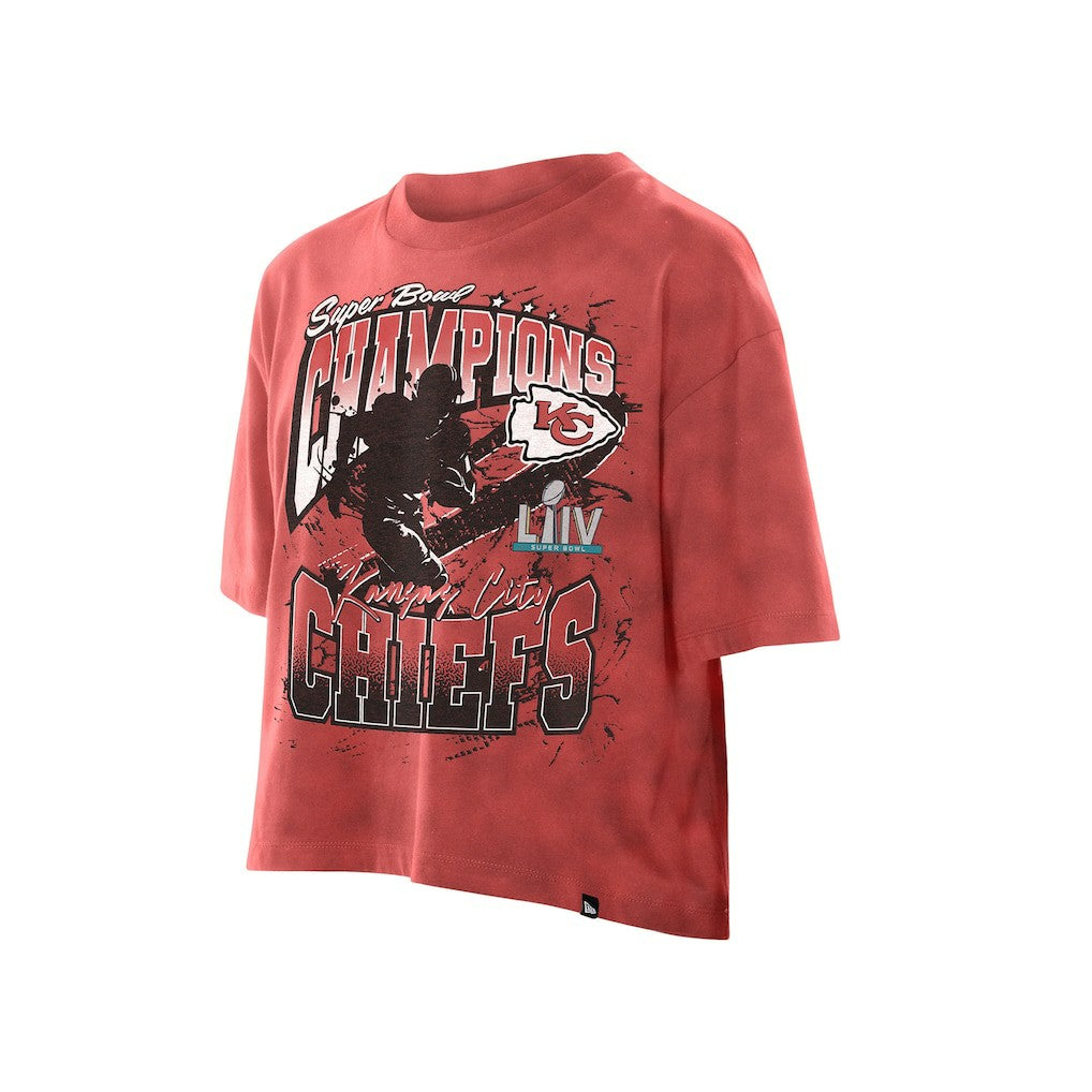 Women's Cropped Boxy Sport Classics Mineral Wash T-Shirt - Kansas City Chiefs