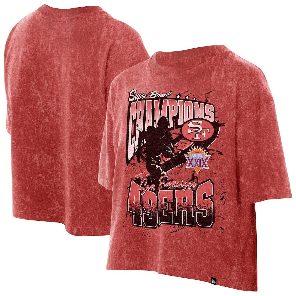 Women's Cropped Boxy Sport Classics Mineral Wash T-Shirt - San Francisco 49ers