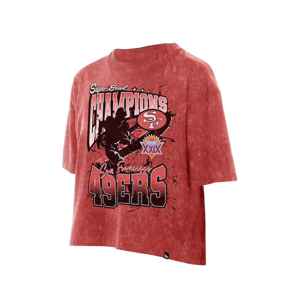 Women's Cropped Boxy Sport Classics Mineral Wash T-Shirt - San Francisco 49ers