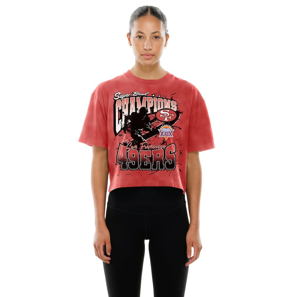 Women's Cropped Boxy Sport Classics Mineral Wash T-Shirt - San Francisco 49ers
