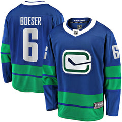 NHL Blue Brock Boeser Vancouver Canucks Fanatics Breakaway Jersey