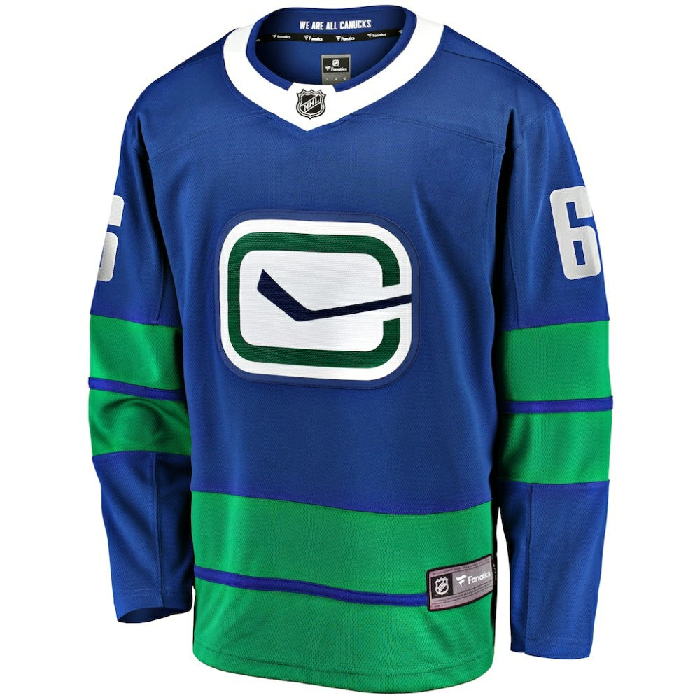 NHL Blue Brock Boeser Vancouver Canucks Fanatics Breakaway Jersey