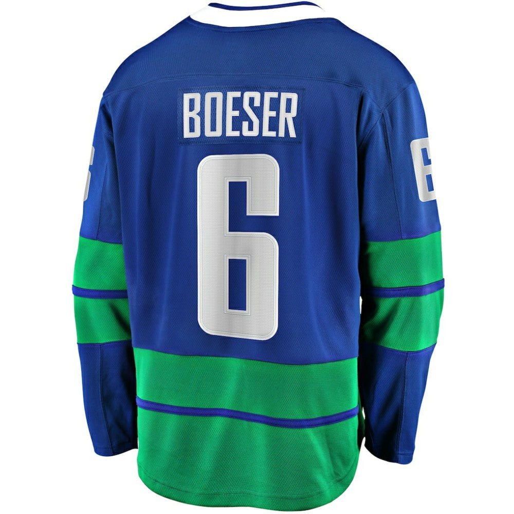 NHL Blue Brock Boeser Vancouver Canucks Fanatics Breakaway Jersey