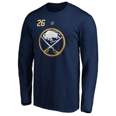 NHL Navy Rasmus Dahlin Buffalo Sabres Fanatics Authentic Stack Name & Number T-Shirt