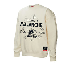 NHL Cream Colorado Avalanche Mitchell & Ness Women's Logo 3.0 Pullover Sweatshirt