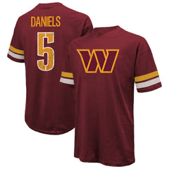 Jayden Daniels  Majestic Threads Name & Number Oversize Fit T-Shirt - Washington Commanders